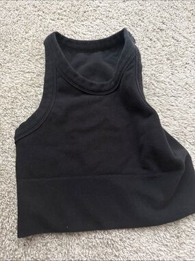 ALO Yoga Black Ribbed Sports Bra